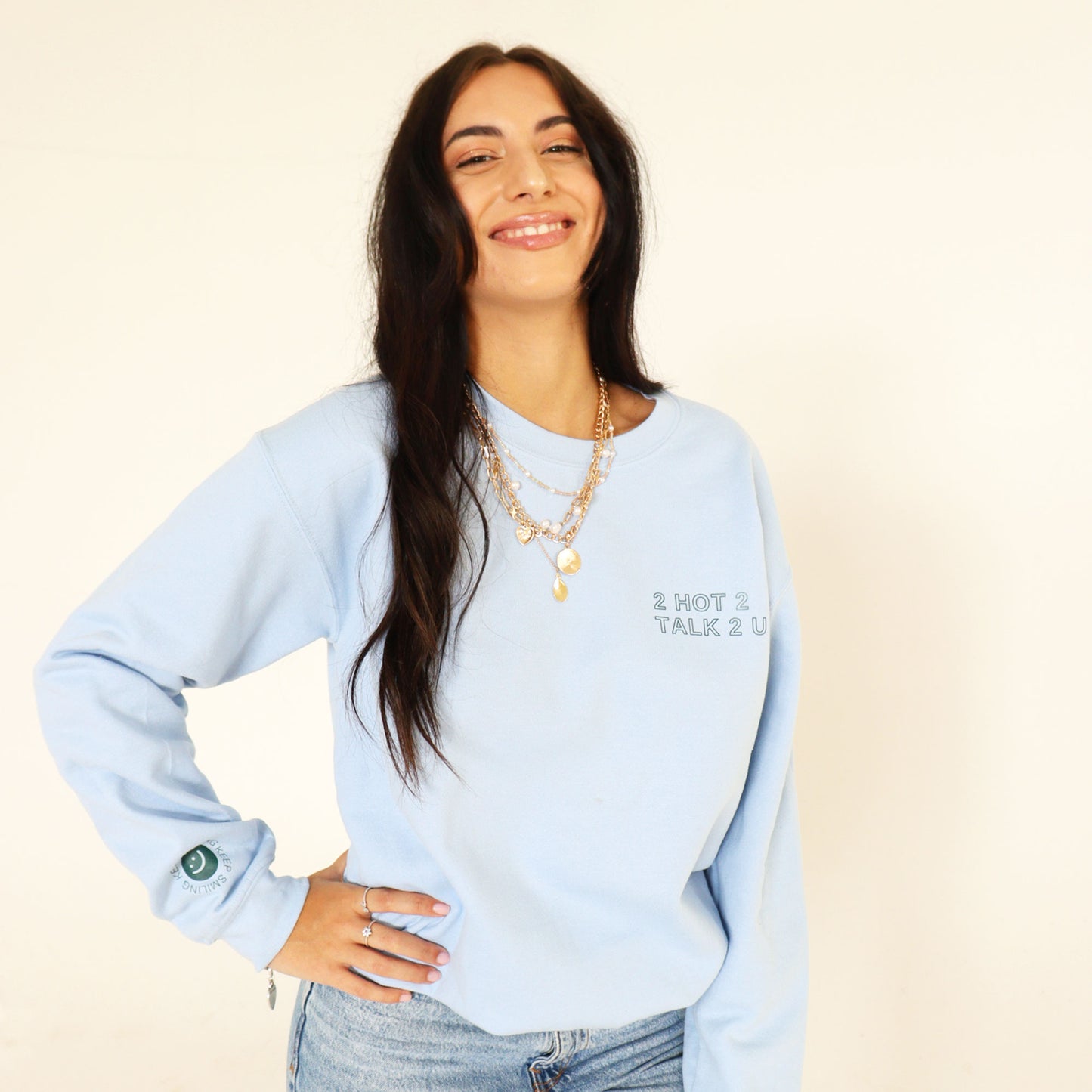 2 Hot 2 Talk 2 U Crewneck